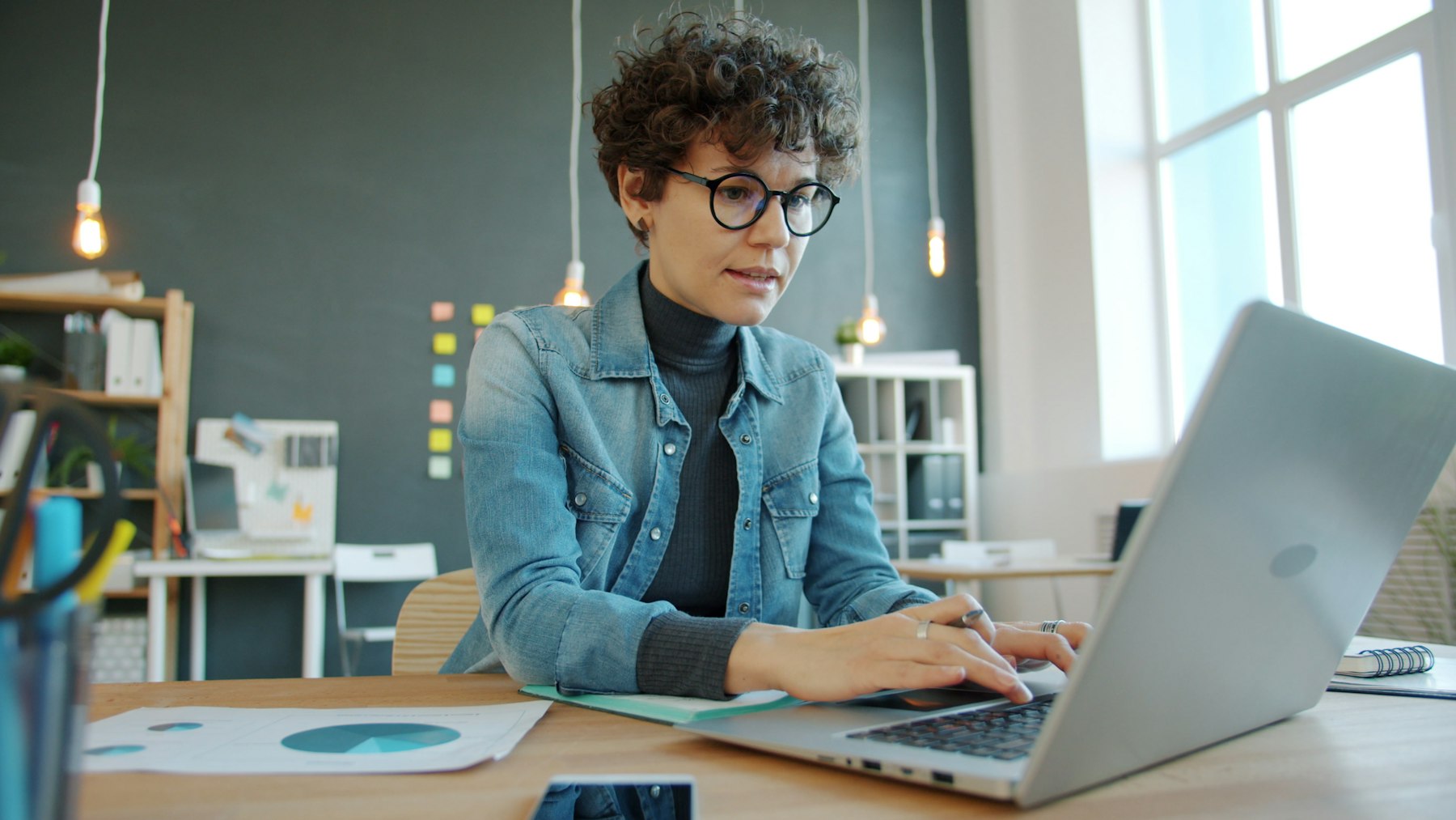 Working through a technical review in a modern office